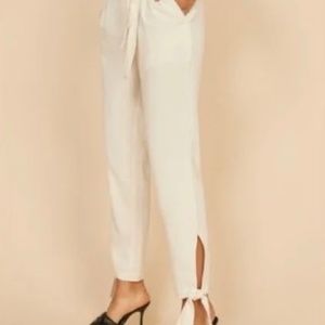 Reformation cream Avalon pant size 8